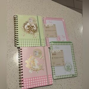 Wicked Glinda & Elphaba 6x8 200p journals & 60 sheets notepadwith penGreen3 Pink